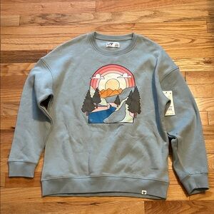 Liv Outdoor soft fleece Gabriella sweatshirt. Sage green color, Medium, NWT.